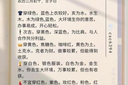 2025年4月3日每日五行穿衣