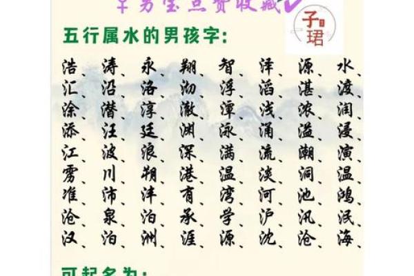 比较阳刚五行属水的男孩名字，五行缺水有什么影响？姓名