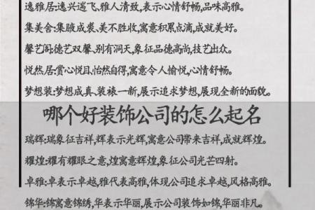 装饰公司名字-名字大全姓名