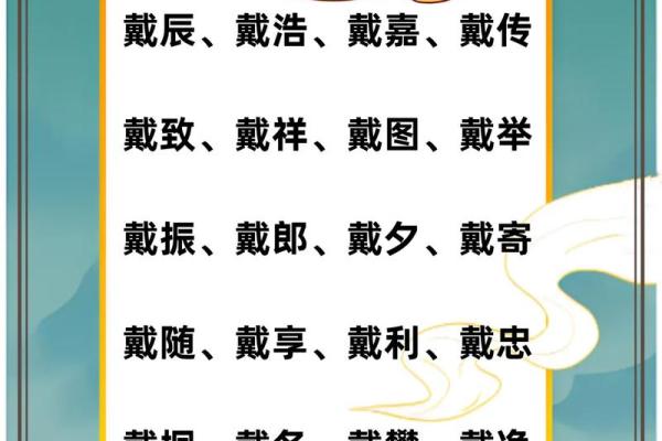 戴姓女孩名字大全-戴姓女孩起名字大全-戴姓名字大全姓名